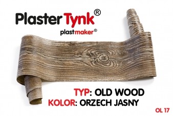 Elastyczna deska elewacyjna PLASTERTYNK Old Wood  "orzech jasny" OL 17 21x240cm